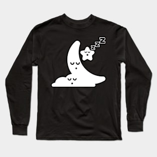 Sleepy Cloud Moon Star Long Sleeve T-Shirt